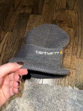 Carhartt Vintage Heather Gray Knit Visor Beanie A164 CLH